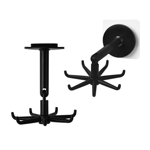 2pcs Ohne Bohrungen Erforderlich Katzen Wandmontierte Rotierende Haken Wasserdichte Klebstoffschlüssel Und Huthalter Für Heimnutzung Handtuch Und Hutregal von Haodream