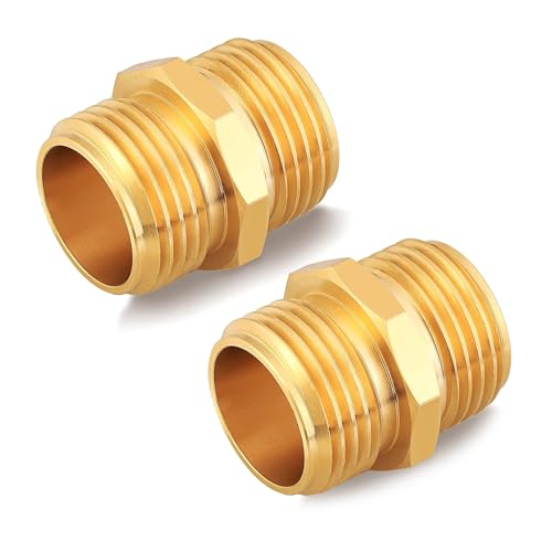 2pcs Schlauchanschluss Messinggartenschlaucharmaturen 3/4 Zoll von Haodream