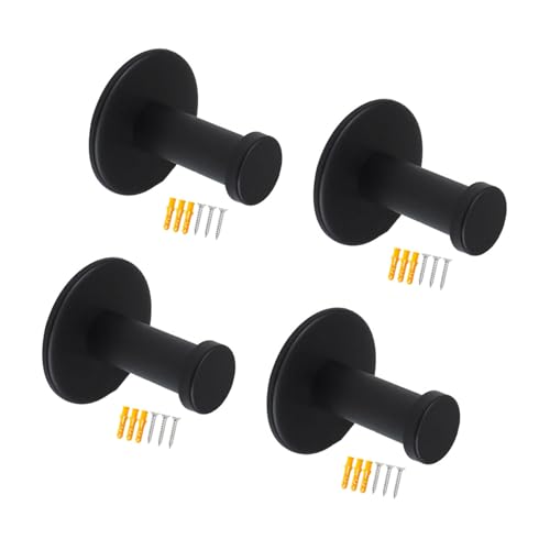 4pcs Wandmontierte Kleiderhaken Edelstahlstähle Kleiderbügel Heavy Duty Roben Single Für Bag Handtuch Wandhaken Handtuch Für Hutkleidung Metallhardware von Haodream