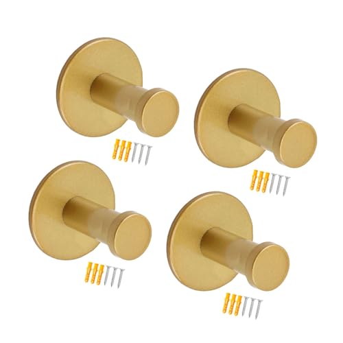4pcs Wandmontierte Kleiderhaken Edelstahlstähle Kleiderbügel Heavy Duty Roben Single Für Bag Handtuch Wandhaken Handtuch Für Hutkleidung Metallhardware von Haodream