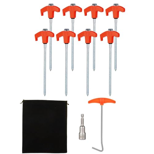 8pcs Outdoor Zeltstift Mit Sechseck Sockel Langer Schraubengewinde Pfahl Überdachungen Für Camping 8pcs Outdoor Zeltstift Mit Sechseck Sockel Langer Schraubengewinde Pfahl Überdachungen Für Camping von Haodream