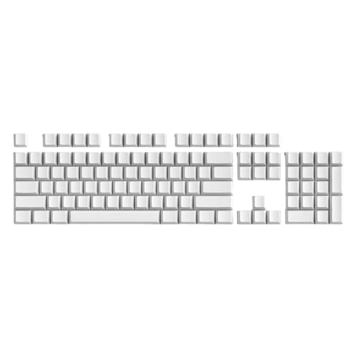Haodream 104pcs PBTS Blanks Keycap Mechanische Tastaturen Originalhöhe Nicht Drucken Weißer Schlüsselcap Set Für MX Switches von Haodream