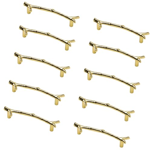 Haodream Packung Von 10 Mehrzwecke Elegante Goldene Farbe Vintage Schubladenknöpfe Tragbare Designs Accessoire Für Schränke Und Kommoden Zink Legierung Kommode Ziehen von Haodream