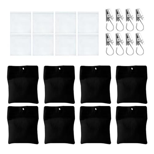 Packung Mit 8 Outdoor Vorhang Gewichtsbeutel Mit Metallfixierungsclip Und Sandbeutel Leinwand Sandgewichte Für Winddichte Verankerungsdichtungssandsäcke Für Terrassenvorhänge Packung Mit 8 Outdoor Vorhang Gewichtsbeutel Mit Metallfixierungsclip Und Sandbeutel Leinwand Sandgewichte Für Winddichte Verankerungsdichtungssandsäcke Für Terrassenvorhänge von Haodream