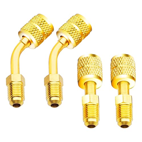R410A Adapter Für Split HLK Stabiler Messing Stecker Adapter Für Klimaanlagen LadevalgValve Gefrierschrank Gerade Adapter von Haodream