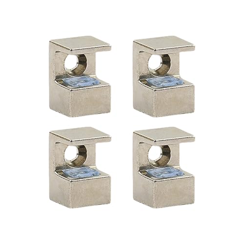 Set Von 4 Einstellbaren Glasklammern Zineslegiermaterialien Für 10 12 Mm Tafel Mit Sicheren Verriegelungsschrauben Regalstütze von Haodream