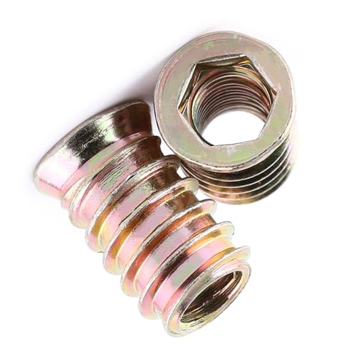 20 Stück Verzinkt Carbonstahl Sechskantmutter mit Sechskantkopf Steckmuttern Antriebsgewinde Möbel 20 Stück Verzinkt Carbonstahl (M10*25mm) von Haofy