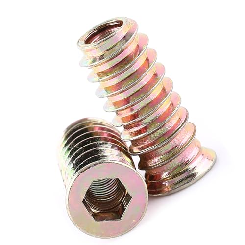 20 Stück Verzinkter Kohlenstoffstahl Sechskantmutter Sechskantmuttern mit Gewinde für Möbel 20 Stück Verzinkter Kohlenstoffstahl (M6*25mm) von Haofy