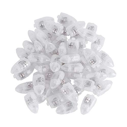 50 Stück/Set LED Mini Light wasserdichte LED-Ballonleuchten für Papierlaterne, Blumenhochzeit Halloween Weihnachtsfeier Dekoration und Festivaldekorationen - Langlebig, Wasserdicht(Weiß) von Haofy