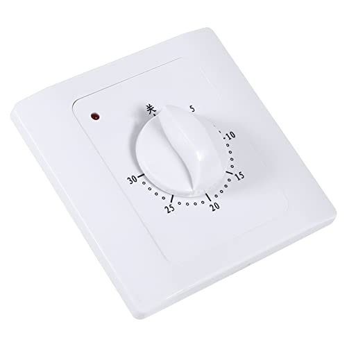 AC 220 V 10 A 30 Minuten Elektrische Zeitschaltuhr Steckdose mit großer Zeitskala, LED-Anzeige für Wasserpumpe und Haushaltsgeräte, Timer-Steckdose von Haofy