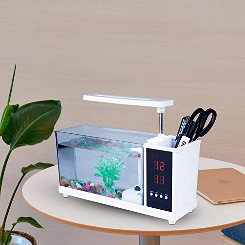 Aquarium, mit Uhrfunktion, Aquarium, Krebstiere für das Heimfischaquarium (White) von Haofy