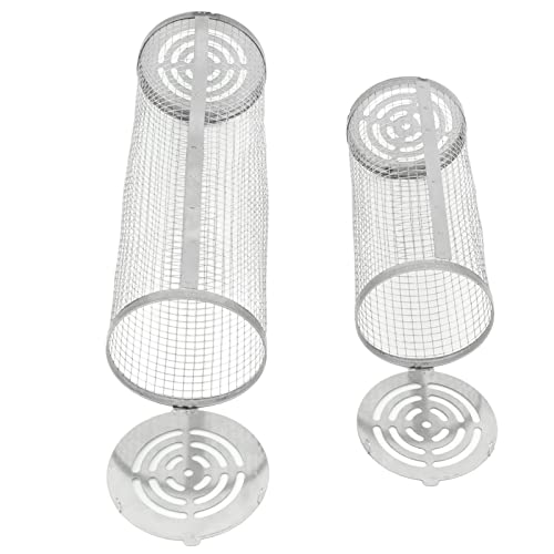 BBQ Net Tube, Barbecue Grill Basket 2PCS Einfache Reinigung mit Gabel und Haken für Gemüse, Fleisch, Meeresfrüchte von Haofy