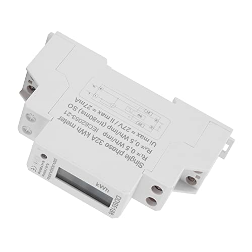 DIN Schiene Electronic KWH Messgerät - Geeignet für 50 Hz oder 60 Hz Einphasen-Wechselstrommessung Messung von Haofy