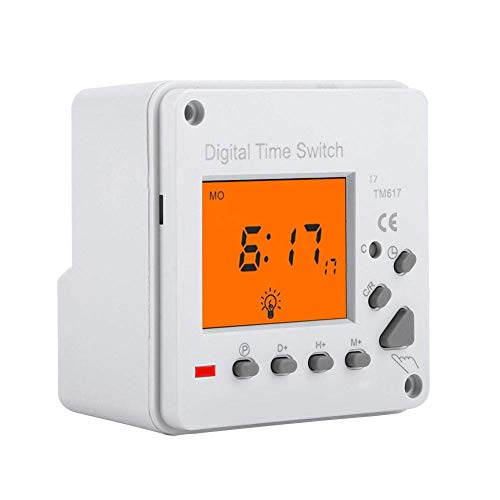 Digital Electric Programmable Outlet Timer, Smart Control Timer-Schalter mit Hintergrundbeleuchtung für Lichter, Lüfter, Motoren, Wand-Timer-Schalter für Geräte(1) von Haofy