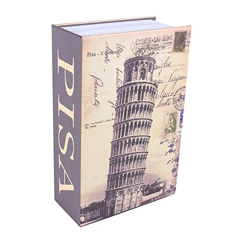 Diversion Book Safe Aufbewahrungsbox, Secret Storage Dictionary Secret Safe Dose mit Sicherheitskombination Schloss/Schlüssel, Diversion Book Hidden Safe(Pisa Leaning Tower Type) von Haofy