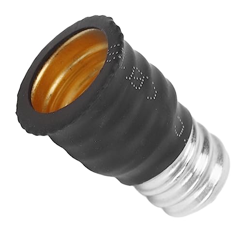 E12 auf E14 Adapter, 6 Stk. Benutzerfreundlichkeit Einfach zu Installierender E14-auf-E12-Lampenadapter. Isolationsbeständig, Hitzebeständig für Wohnzimmerkorridore (Schwarz) von Haofy