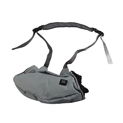 Elektrisch Beheizter Muffbeutel, Beheizter Handmuff, Elektrische 3-Gang-Temperatur Steuerbare Beheizte Handtasche mit USB-Schnittstelle für den Außenbereich (Grau) von Haofy