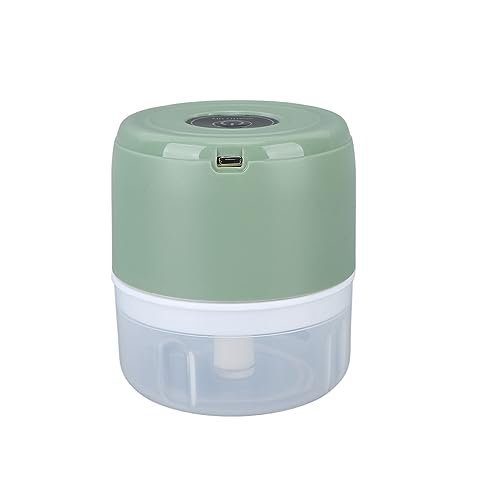 Elektrischer Knoblauchzerkleinerer, Mini, Kabellos, Wasserdicht, Tragbare Küchenmaschine für Zwiebeln, Ingwer, Camping, 100 Ml, USB-Aufladung, 5 V (Grün) von Haofy