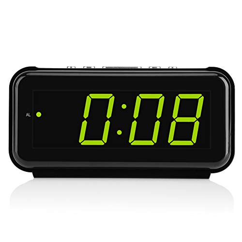 Haofy Elektronische Tisch Digital Wecker Desktop 220 V große 1,8 Zoll LED Display Snooze Funktion(Green) von Haofy