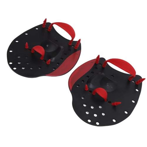 Haofy 1 Paar Schwimmtrainingshandpaddel mit Silikongurten, Perforierten Löchern und Schwimmhilfe für eine Bessere Schlaganfalleffizienz (M) von Haofy