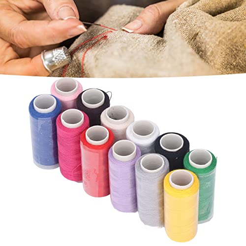 Haofy 12 Farben 250 Yards Polyester Nähfaden, Haushaltshandwerk Gemachtes Nähfaden DIY Stickerei -Werkzeug für Haushalt, die Meisten Szenarien von Haofy