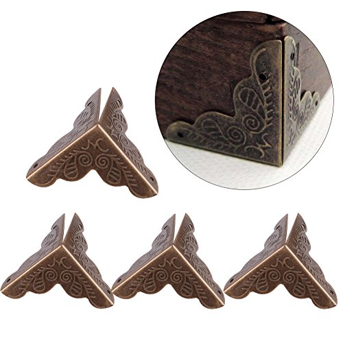 Haofy 12pcs Holz Box Schmuck Geschenk Fall Ecke dekorative Protektoren Iron Edge Cover Guard(Bronze) von Haofy