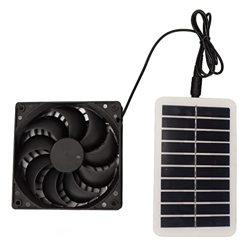 Haofy 15W Wasserdichtes Solarpanel-Lüfter-Kit, Solar-Ventilator-Abluftventilator für Gewächshaus, Dachboden, Hühnerstall von Haofy