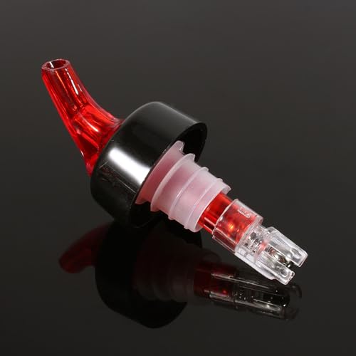 Haofy 30 Ml Spirituosenflaschengieß Messung des Getränkes Weinspender, Schnelle und Genaue Ausgießen, Hergestellt aus Plastikmaterial mit Lebensmittelqualität (Rot) von Haofy