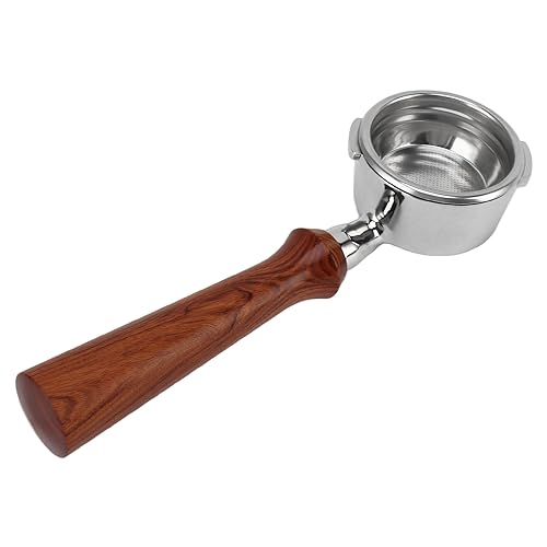 Haofy 58 Mm in Doppel -Ear -Edelstahl Portafilter ohne für Kaffeemaschine, Portfilter mit Einfach zu Kaffeeliebhabern (F Palisander) von Haofy