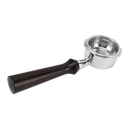 Haofy 58 Mm in Doppel -Ear -Edelstahl Portafilter ohne für Kaffeemaschine, Portfilter mit Einfach zu Kaffeeliebhabern (F Sandelholz) von Haofy