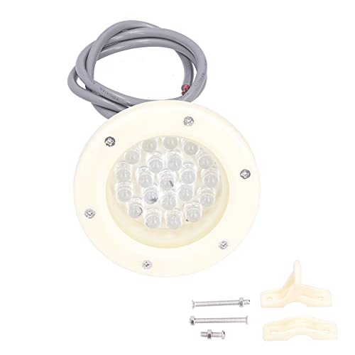 Haofy 5W 21LED Teichlichter Unterwasser-Bodenlicht IP68 LED wasserdichte Outdoor-Erdlampe, Landschaftspool Dekoratives Bodenlicht(Weiß) von Haofy