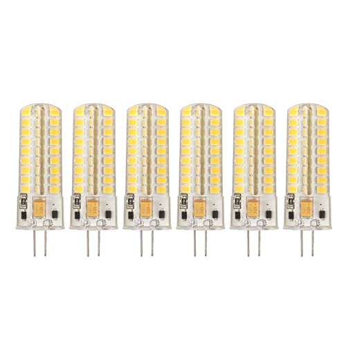 Haofy 6pcs G4 LED Birne 700LM 7W 72LED 360 Grad Beleuchtung Silikon G4 Birne für Deckenleuchte Wandleuchte AC DC12V G4 LED Glühbirne G4 Glühbirne Glühbirne(#2) von Haofy