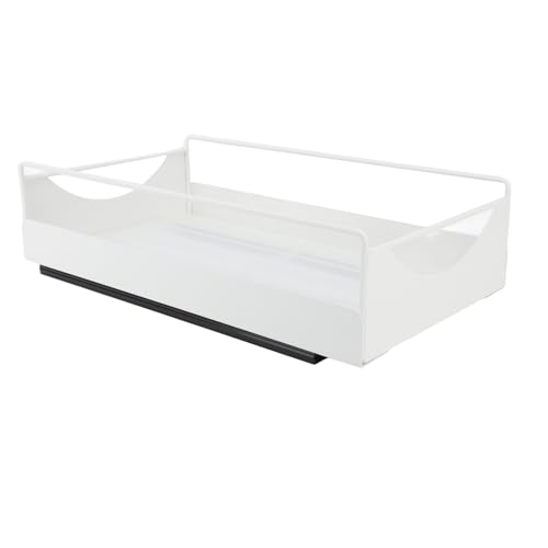 Haofy Ausziehbarer Schrank-Organizer, Robuste, Leichtgängige, Geräuschlose Speisekammerregale für Badezimmer-Garderobe (White) von Haofy