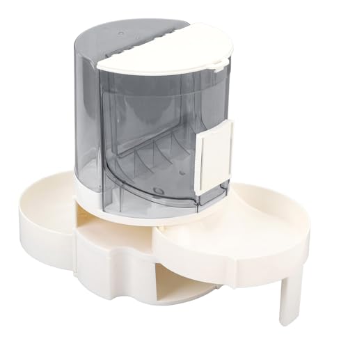 Haofy Bequemer Automatischer Katzenhund -Feeder -Wasserspender Doppelschicht Wasserspender Set ， Erhöhte Petschüssel ， 7 Tage Wasserversorgung für Katzen Hunde (Grey) von Haofy