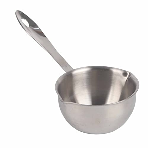 Haofy Butterwärmer Topf, Butterwärmer Topf All-in-One Flach Induktion Boden Edelstahl Mini Butter Auflauf Milchtopf Kleiner Topf Kleiner Topf Milch Wärmer von Haofy