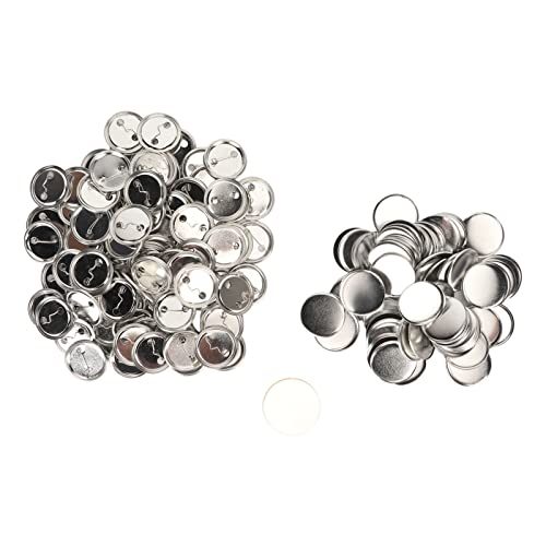 Haofy Button Pin Badge Kit 100 Sets Glättung von Metallkomponenten für -Abzeichen, Ideal für das Handwerk von Enthusiasten (44 mm) von Haofy