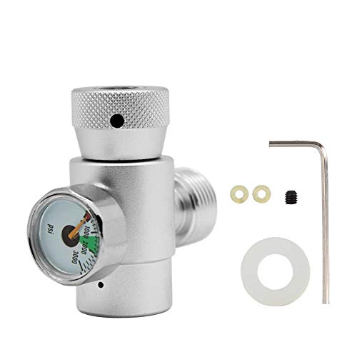 Haofy CO2-Fülltank Zylinder Nachfülladapter Flaschenanschlusssatz Für (TR21-4-Silber) von Haofy