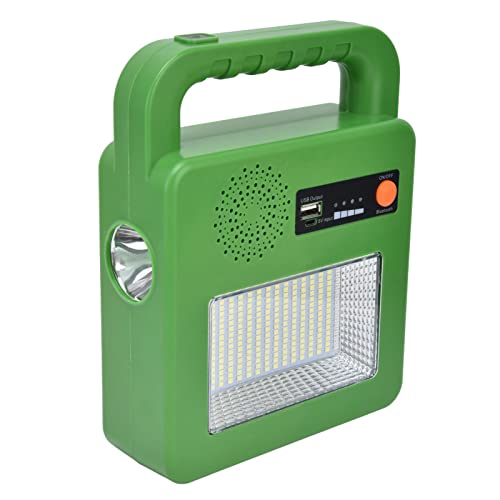 Haofy Campinglicht, LED 5-Modus-Notfall-Taschenlampe mit Bluetooth-Lautsprecher Solar-USB-Lade-Handscheinwerfer-Warnlicht von Haofy