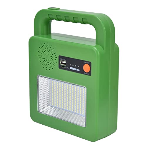 Haofy Campinglicht, LED 5-Modus-Notfall-Taschenlampe mit Bluetooth-Lautsprecher Solar-USB-Lade-Handscheinwerfer-Warnlicht von Haofy