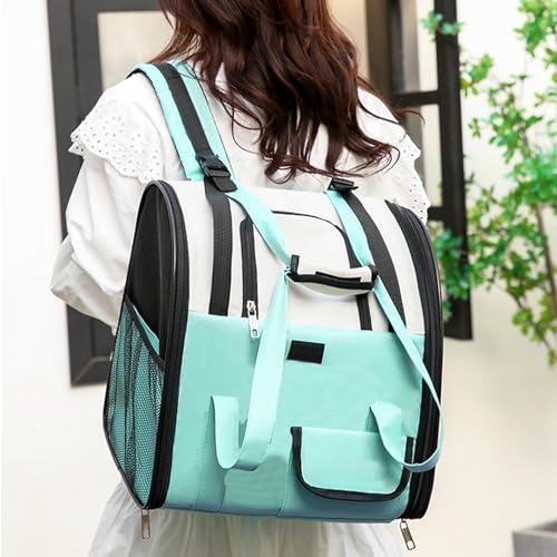 Haofy Cat -Rucksackträger Haltbar Atmungsable Cat -Handtaschenträger für Reise, Tragbarer Belüfteter Haustier für Outdoor, Hergestellt aus Nylon (hellgrün) von Haofy