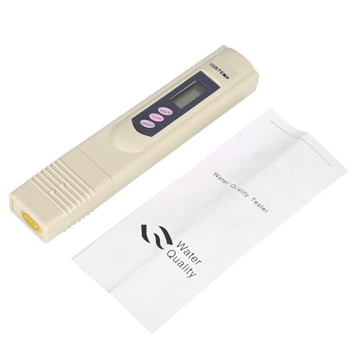 Haofy Digitaler LCD-Wasserqualitätsprüfstift Tragbarer Wasserqualitätsüberwachungstester Reinheitsfilter TDS-Messgerät 0-9990 PPM Temp Tester(grau) von Haofy