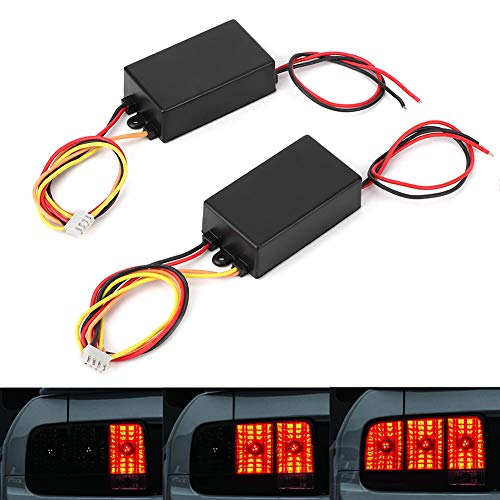Haofy Dynamische Flash -Rückgang -Leuchten Steuerungsmodulboxen Zur Kontinuierlichen Beleuchtung von Blinkerlichten, 12 V DC Heck Controller Modul für Auto DIY Projekte, 2 Pack Sequential Controller von Haofy