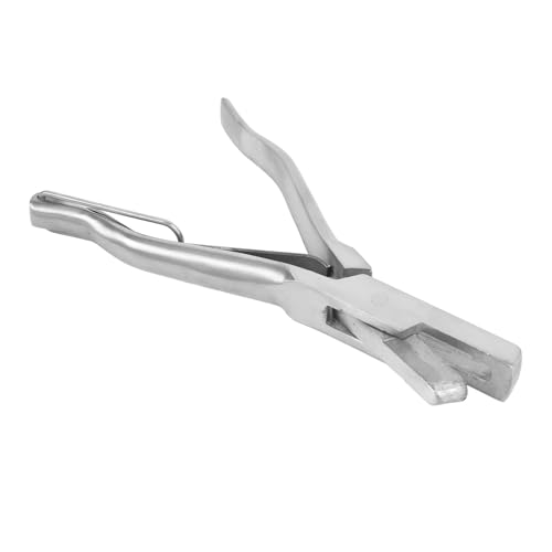 Haofy Edelstahl -Ohr -Notier Applikator Werkzeug u Form Ohr Tag Puncher Bestandteil für Farmziegen Rinder Schafschafer Vieh mit Ergonomischem Griff Sichere Speicherung von Haofy
