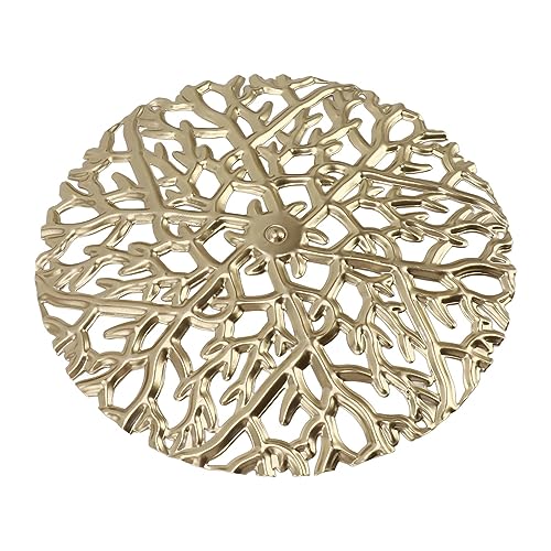 Haofy Einzigartiger Baumzweigkreis Design Eisenwandkunst -Set, Langlebige Exquisite Goldene Metallhängedekoration, Goldene Wanddekoration für Häusliche Innenräume Wohnzimmer Dekoration (L) von Haofy