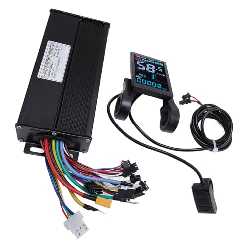 Haofy Elektrofahrradbürsten Controller Kit 3 -Modus LCD -Visualisierungssteuerung für 36 V 48 V Motorumwandlung, Aluminiumlegierung+ABS Materiallegierung von Haofy