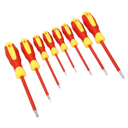 Haofy Ergonomisch Isoliertes Griffschraubendreher mit Magnetspitze, 8 -teiliger Schraubendreher und Blockierung von Elektriker für Sichere und Effiziente Reparaturen von Haofy