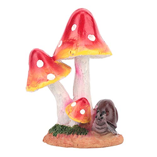 Haofy Fairy Garden Mini Pilze Garten Miniatur Figuren Rasen Ornament Dekoration(Rote Schnecke) von Haofy