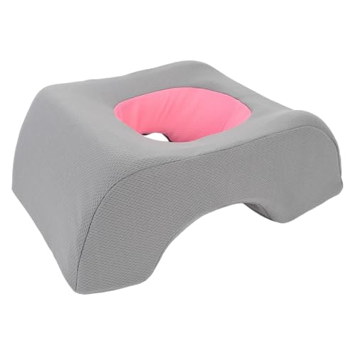 Haofy Gesicht nach Unten Kissen Weiche Ergonomische Hohle Kopfstütze Gesichtspolster für Schönheitsbett Memory Foam Polyester 4.33x8.27x11.81in (Graurosa) von Haofy
