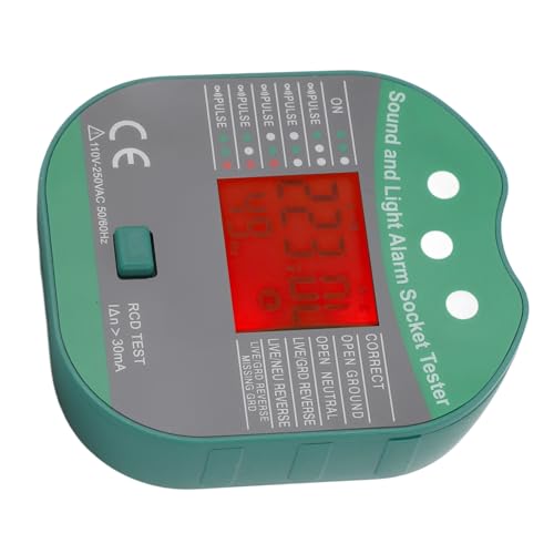 Haofy Großbild -Socket -Testerspannungsprüferdetektor für Elektriker RCD Stromanzeige (EU-Stecker) von Haofy