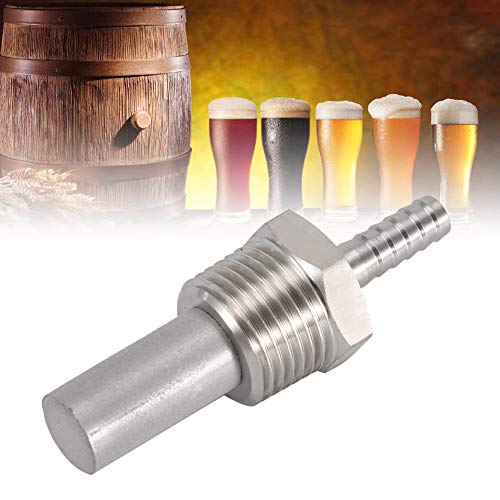 Haofy Home Brew Fitting Anschluss, 1/2" MPT Sauerstoffstein 1/4'' Barb Inline Carbonation Belüftung Homebrew Stone (0,5 Mikron)(0,5 Mikron) von Haofy
